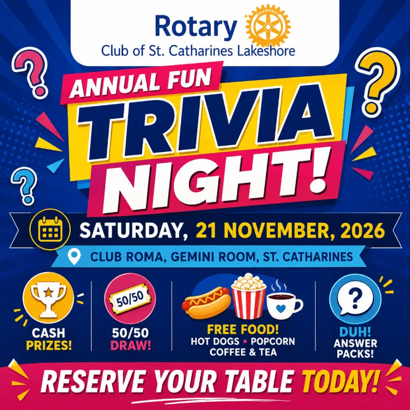 Trivia Night – Rotary St. Catharines Lakeshore
