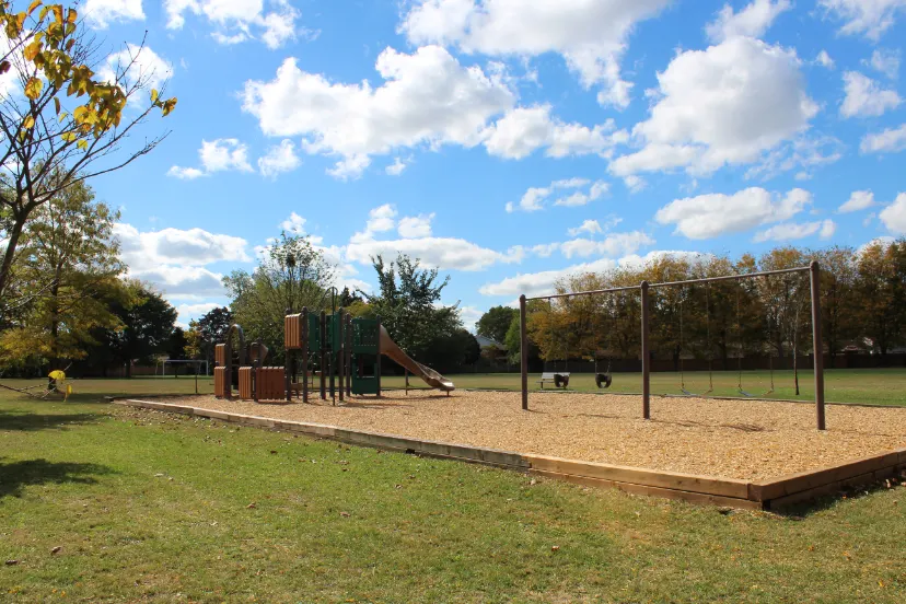 Ground-level view of Grantham's Jim Bradley Park