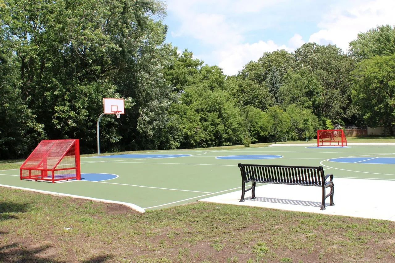 Ground-level view of Louis Park